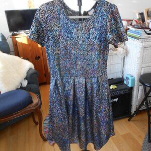 LULAROE RAINBOW SEQUIN DRESS-AMELIA-SIZE XL